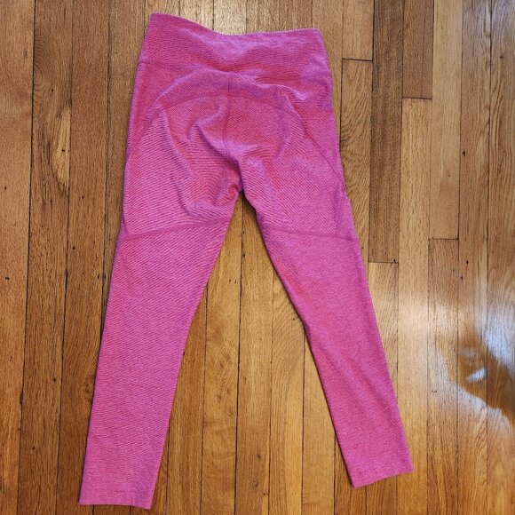 Outdoor Voices Flamingo Pink Crop Ankle Leggings Small S EUC Midrise - Picture 2 of 8